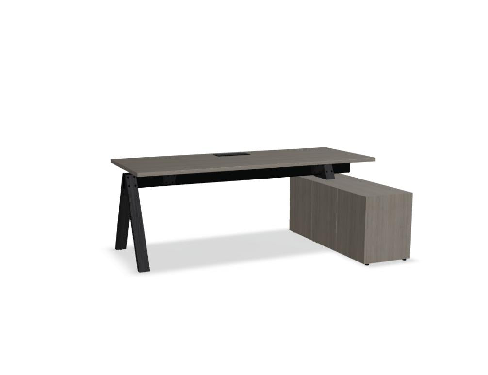Viga V203PM Schreibtisch von Mdd mit integriertem Managerschrank und moderner, professioneller Büroausstattung