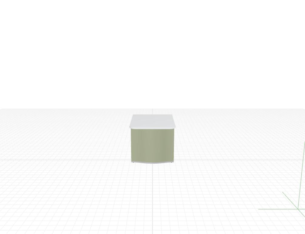 Empfangstheke Wave von Mdd in Weiss Pastell mit organischer HPL-Front, Aluminiumstreifen und modularer Wellenform-Konstruktion.