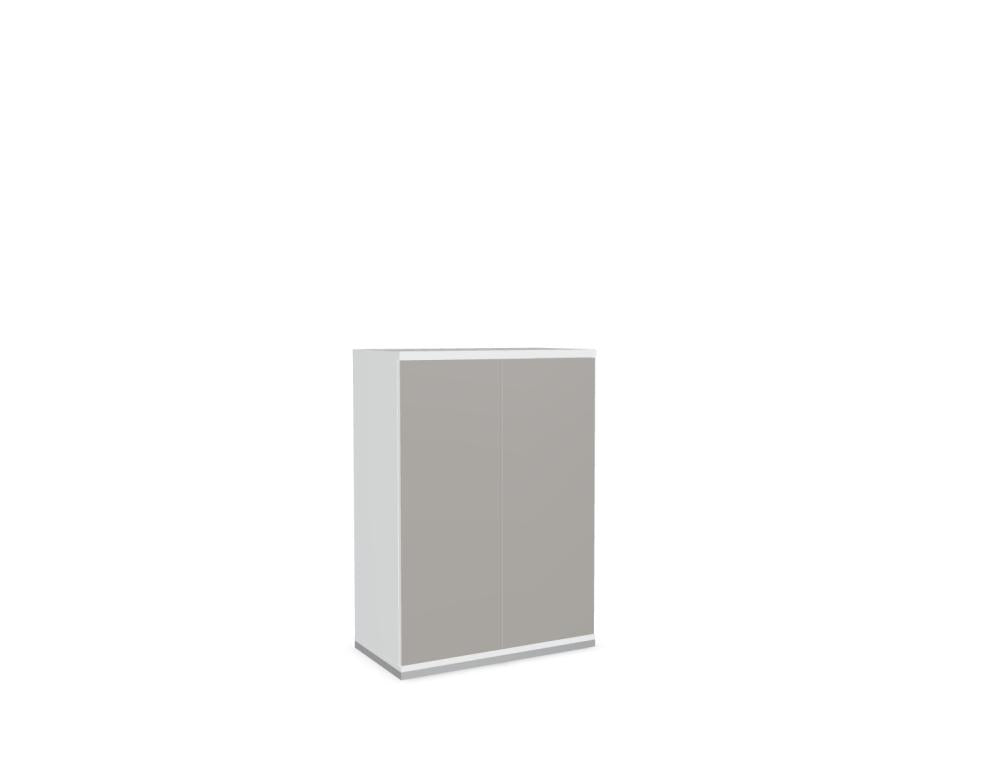 Mdd Color A3104HZ Büroschrank mit grünem Korpus, Holzakzenten und offenen Fächern für moderne Arbeitsräume