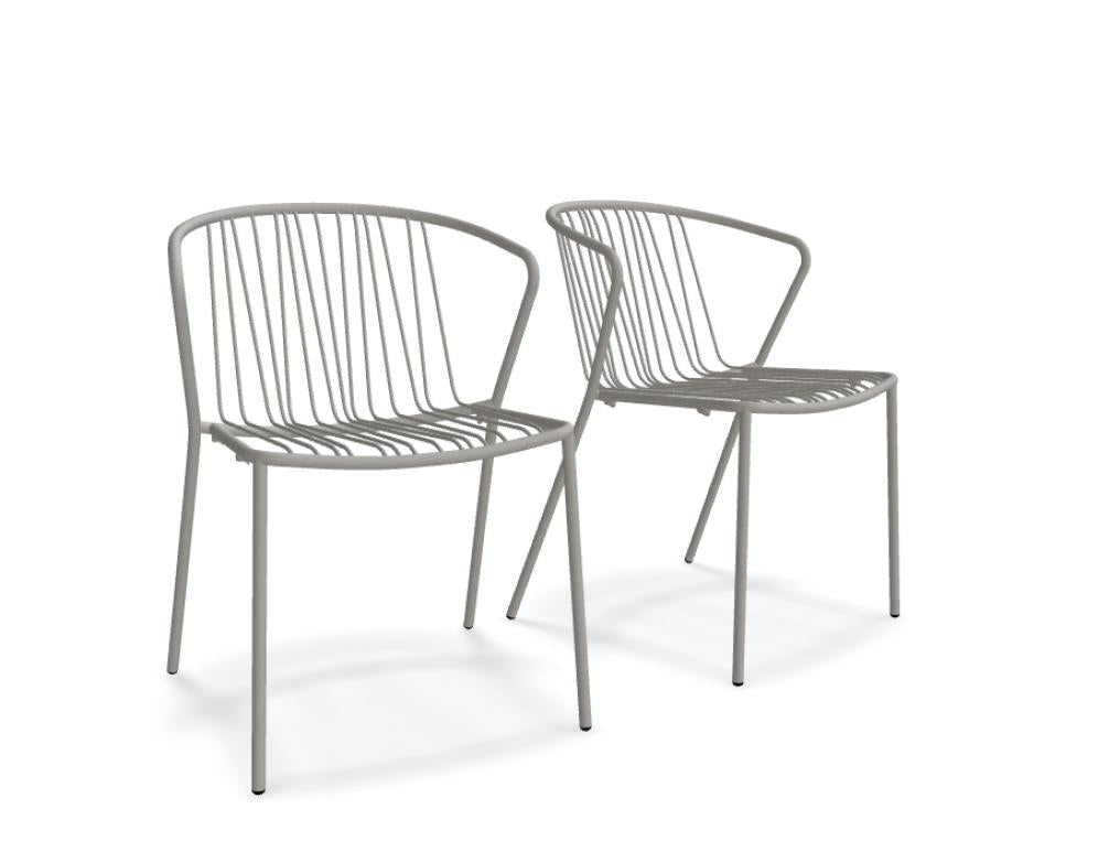 Bris BRS02 Gartenstuhl von Mdd im 2er-Set mit modernem Design, ideal für Terrasse, Balkon und Outdoor-Essbereiche.