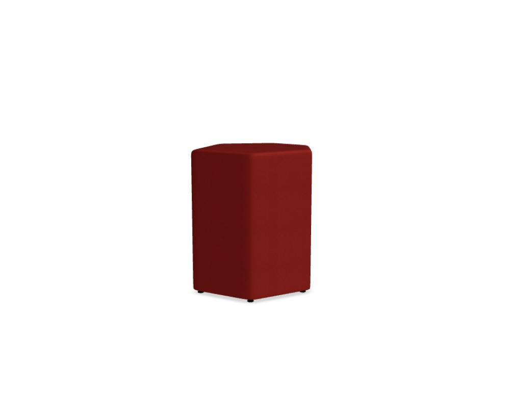 Pouf Bazalto BPW1 von Mdd in modernem grauen Stoff, rundes Sitzkissen mit weicher Polsterung und zeitlosem Design für Wohnzimmer und Lounge.
