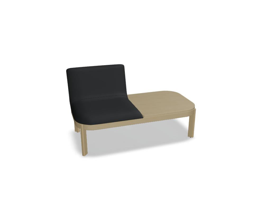 Sitzbank Ramp RMP222 aus der Möbelkollektion von MDD, kompakte Holzbank in schlichter, moderner Optik mit geradlinigen Innen- und Außenflächen, ideal für Flur oder Wohnzimmer.
