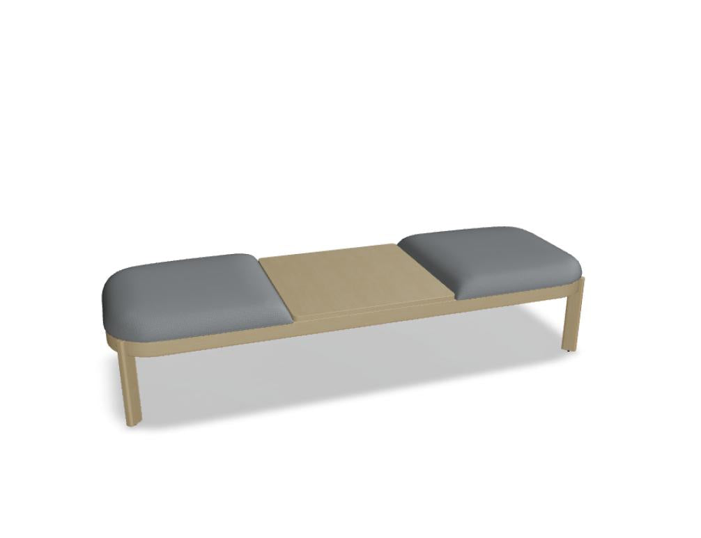 Sitzbank Ramp RMP313 von MDD, elegante Bank in zeitgemäßem Design, robuste Holz- und Metallkombination, ideal für Flurs oder Wohnzimmer