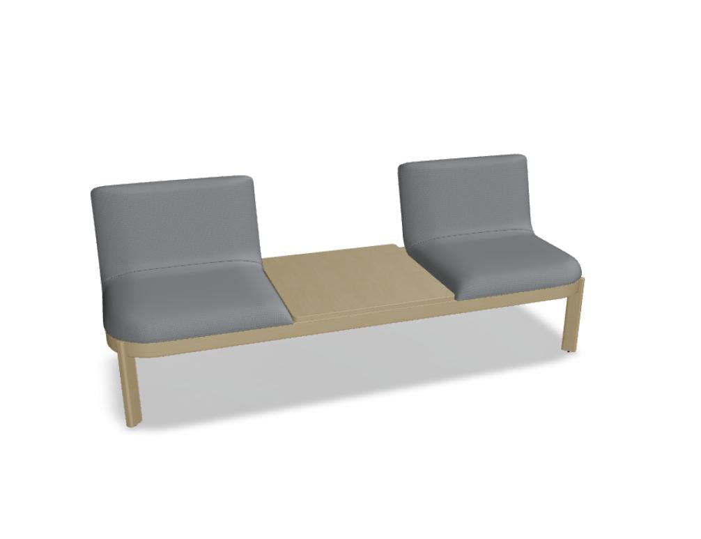 Sitzbank Ramp RMP322 von MDD, stilvolle Holz-Bank mit dunklem Gestell, robustes Design, ideal fürs Wohnzimmer oder Flur, hochwertige Verarbeitung.