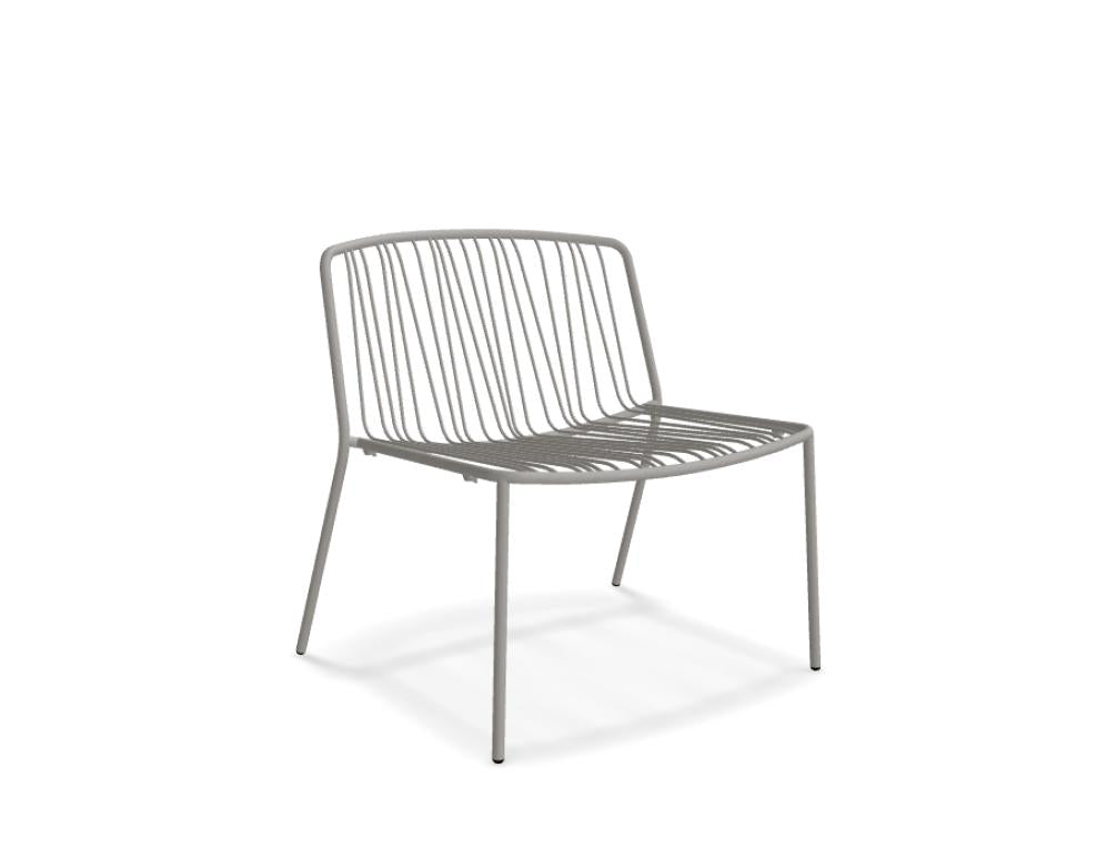 Bris BRS07 Outdoor-Sessel von Mdd mit hellem Polster und Kufengestell, moderner Lounge-Stuhl für Terrasse und Garten