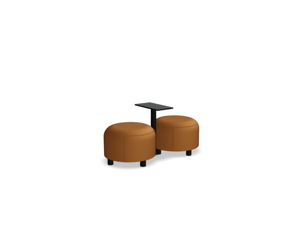 Modulares Pouf-System Dots DTSU06 von MDD in neutralem Grauton, flexibel kombinierbar als Sitzgruppe oder Beistellpuff, modernes Design.