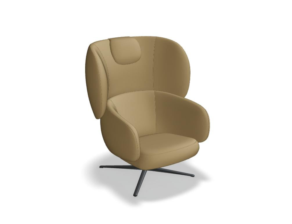 Grand Grace GRF03 Drehsessel von Mdd mit hoher Kopfstütze, weicher Polsterung und eleganter Drehbasis in modernem Design