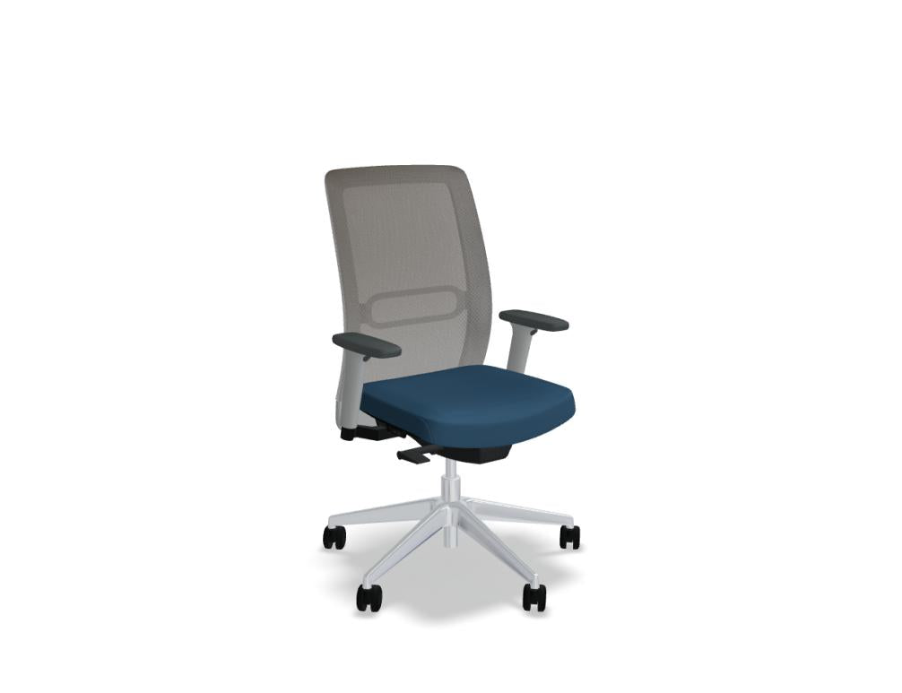 Leo LEO Bürostuhl: moderner, ergonomischer Chefsessel mit gepolsterter Rückenlehne, Armlehnen und verstellbarer Sitzhöhe in zeitgemäßem Design – ideal für Büro und Home-Office