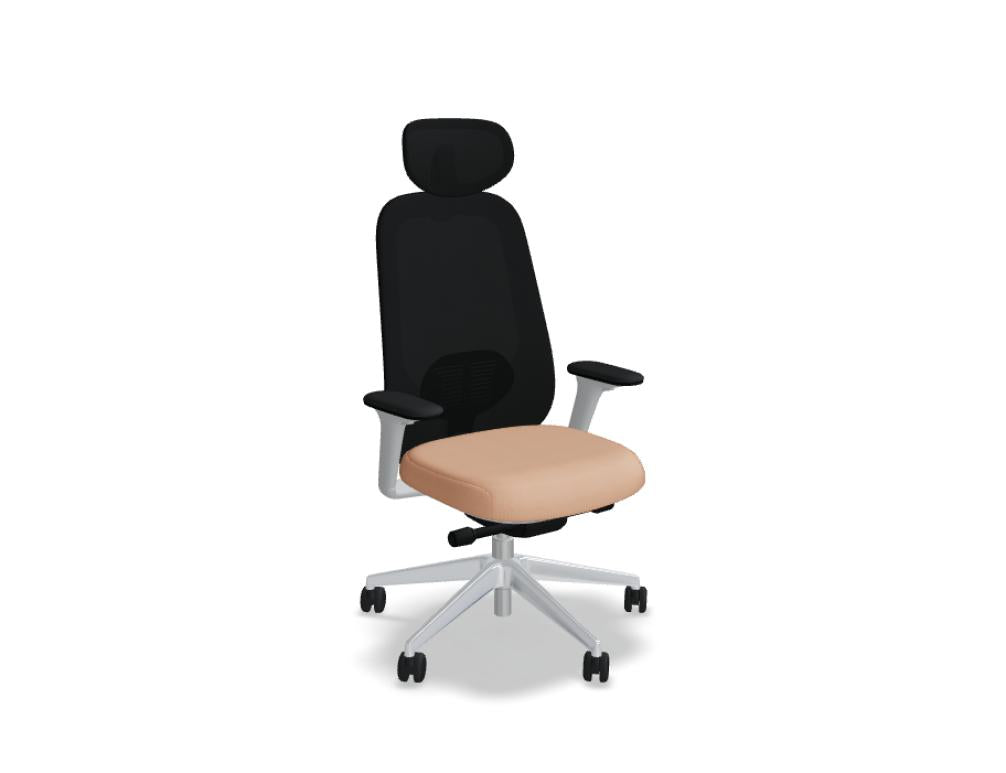 Iris IRS01 Bürostuhl: moderner Office-Stuhl mit ergonomischer Rückenlehne, verstellbarer Armlehnen, Mesh-Back, kräftige Sitzfläche und schlankem Design, ideal für langes Arbeiten