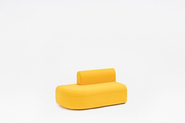 Freistehendes Sofa-Einzelelement Artiko von Mdd in Dunkelgrün, gepolstert, mit Federkern-Sitzfläche und Gestell aus Spanplatte.
