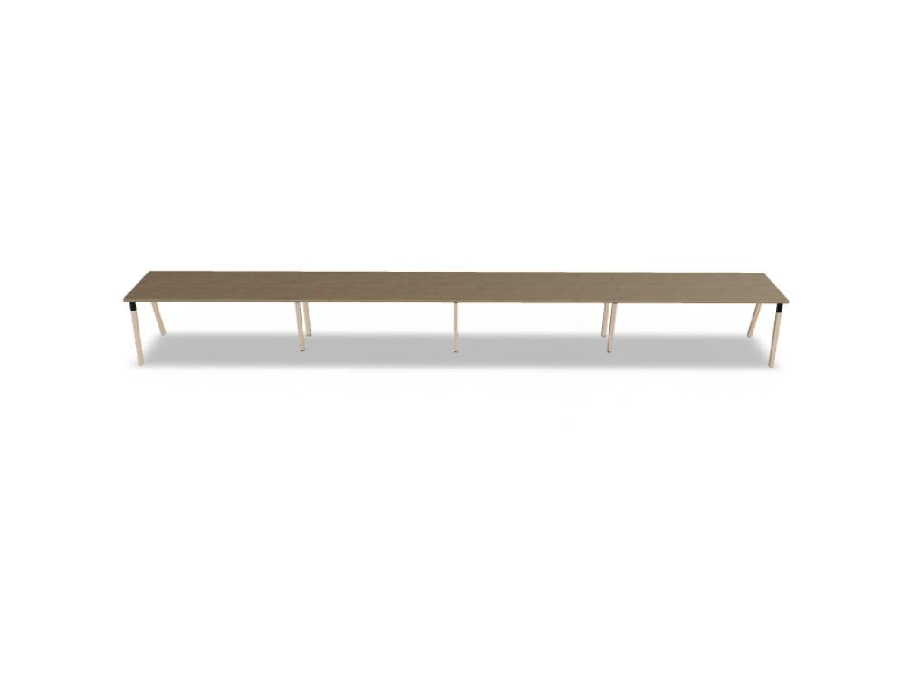 Schreibtisch Ogi W BOW26E4 von MDD, robustes Holzdesign, kompakte Arbeitsfläche, klare Linien, ideal für modernes Home Office