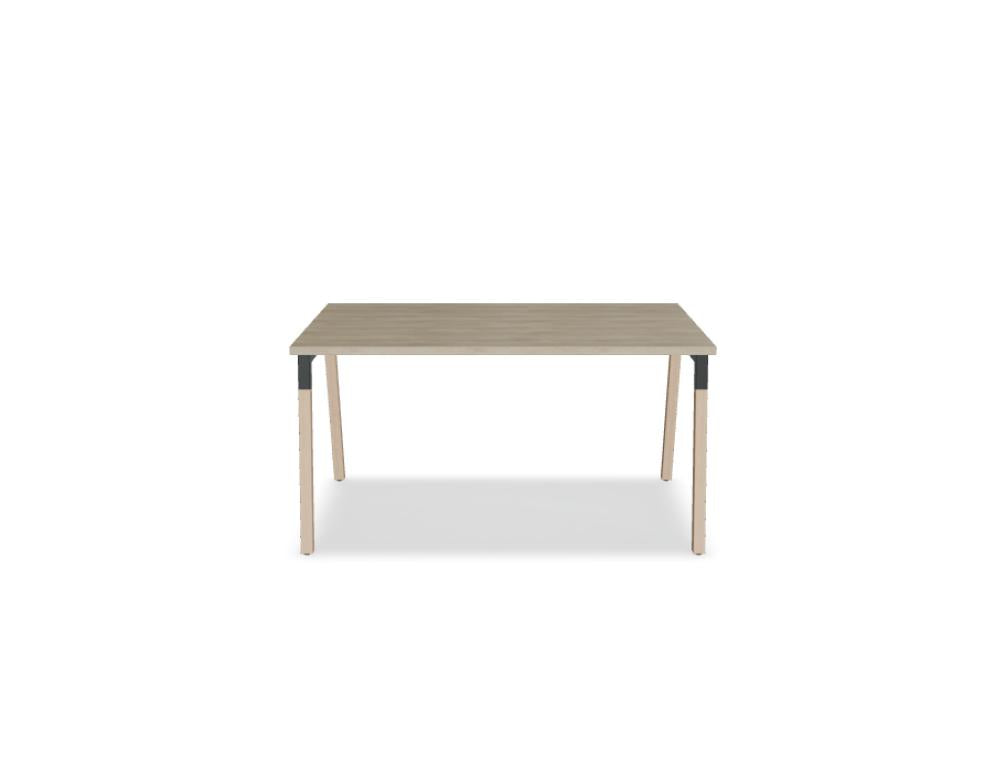 Mdd Ogi W BOW03 Schreibtisch in modernem Design mit Holzplatte, stabilem Gestell und Kabeldurchlass für Büroarbeitsplätze