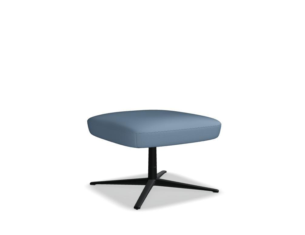 Toro TORP01 Fußhocker von Mdd: kompakter, gepolsterter Hocker mit rundem Sitz und modernem Gestell für Loungebereiche.
