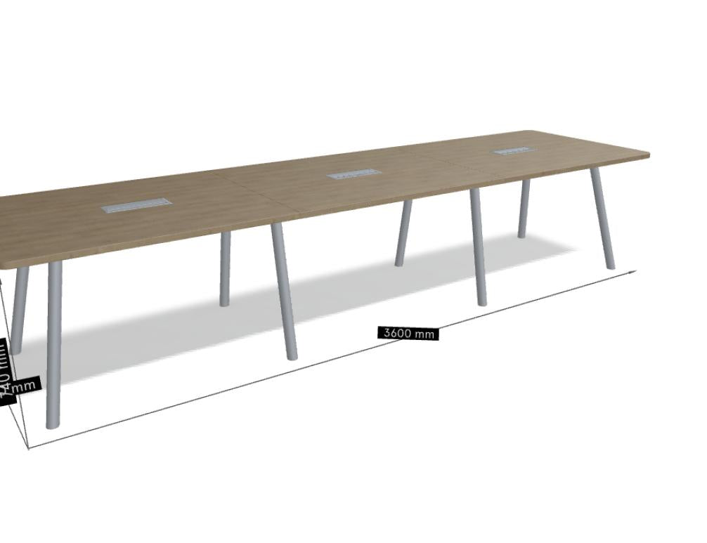 Bild eines Esstisches Echo ETM1036R aus der Kollektion von MDD, zeigt eine moderne, rechteckige Tischplatte mit klaren Linien, stabilen Beinen und einem eleganten, offenen Design – ideal für Speise- und Wohnbereiche.