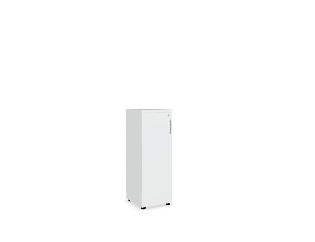 Büroschrank Standard von Mdd in Weiss Pastell mit Front in Eiche Natur, Melaminplatte mit ABS-Umleimer, Aluminium-Griff und Patentschloss.