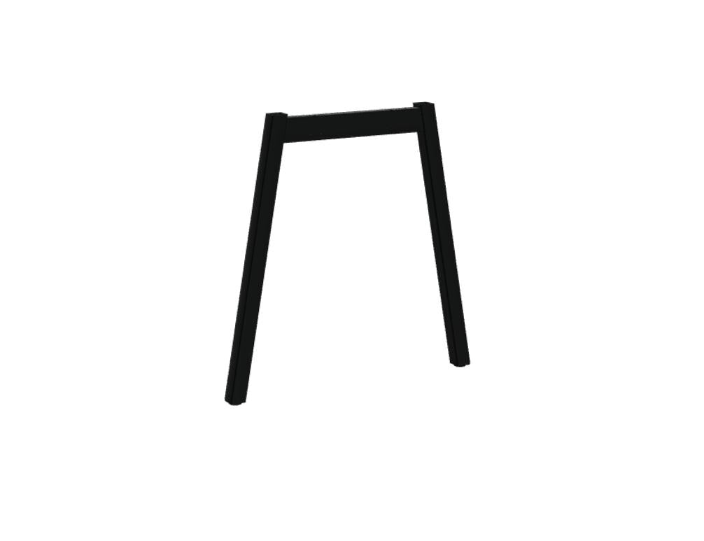 Tischbein aus pulverbeschichtetem Metall in Anthrazit Halbmatt, 40x40 mm Profil, für Ogi-Schreibtischsysteme von Mdd.
