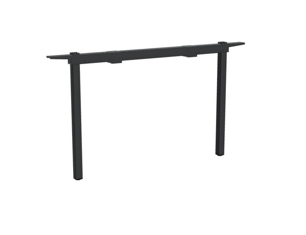 Tischbein aus pulverbeschichtetem Metall in Anthrazit Halbmatt, 40x40 mm Profil, für Ogi-Schreibtischsysteme von Mdd.