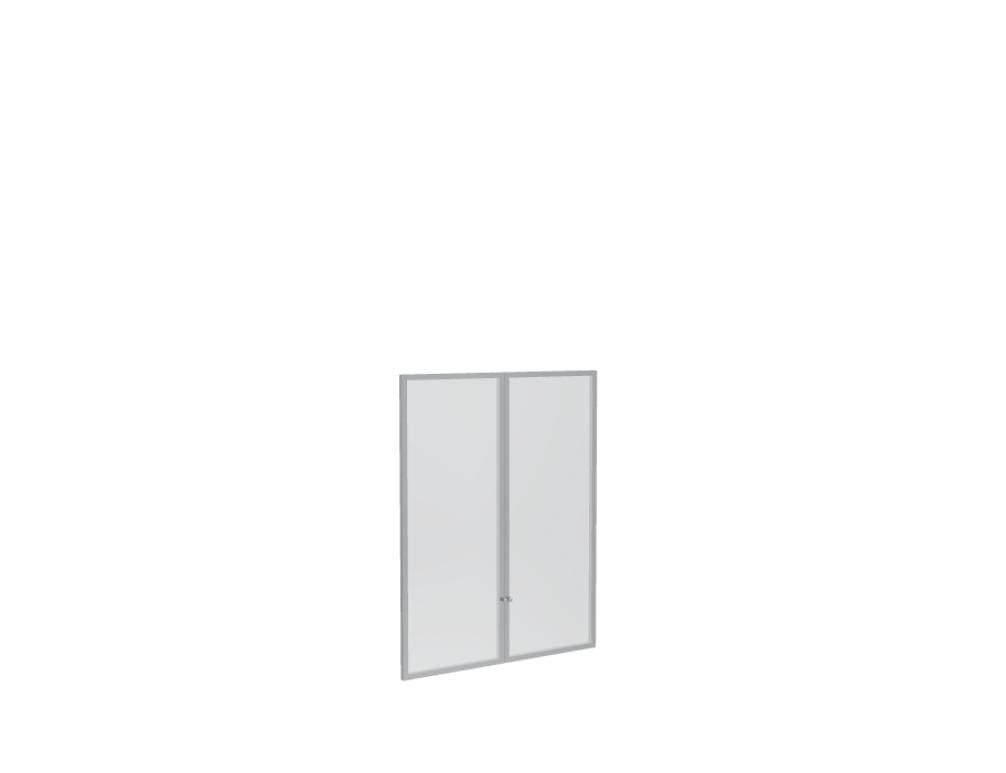 Aufbewahrungszubehör aus Glas für Büroschränke, bestehend aus Glastüren, Schlössern und Beschriftungsschildern in verschiedenen Ausführungen.