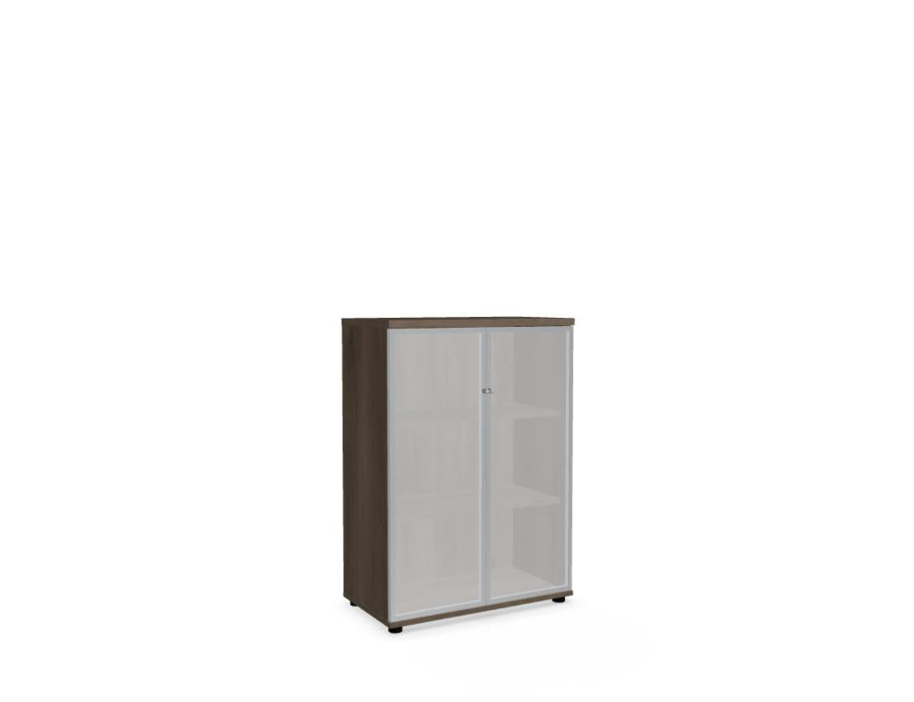 Vitrine Standard A3504W von MDD in moderner, transparenter Displayvitrine mit Glasfront und heller Innenbeleuchtung, ideal für Präsentationen