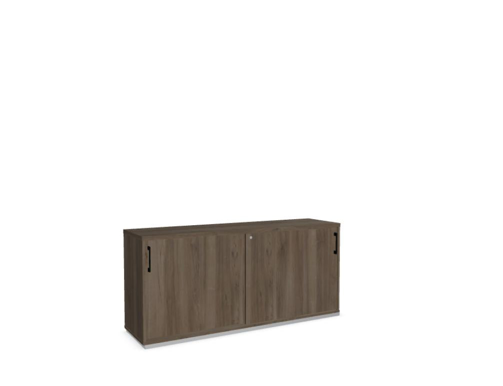 Standard A2P16 Schiebetürenschrank von Mdd in Grau mit zwei Schiebetüren und schlichtem Design fürs Büro