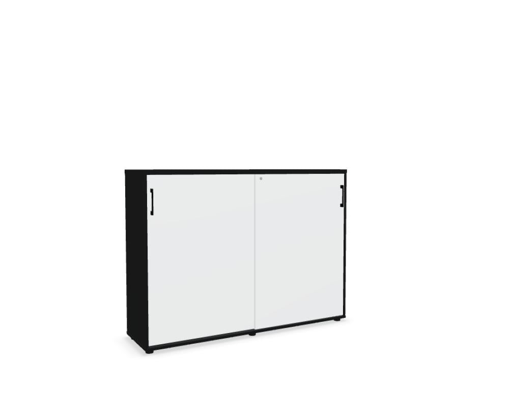 Schiebetürenschrank Standard MEA3P16 von MDD, Büroschrank mit moderner, leichter Front und großzügigem Stauraum, ideal für effiziente Akten- und Dokumentenablage.