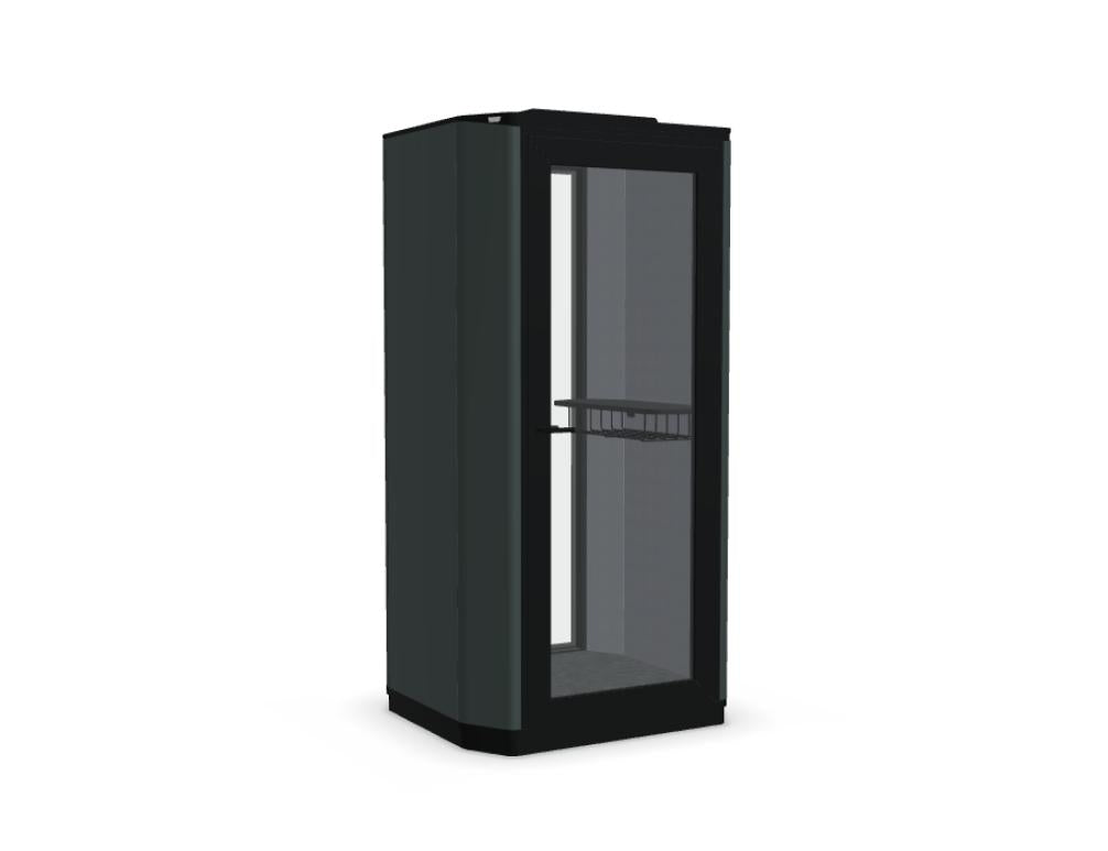 Coda CD01Q Akustik-Telefonkabine von Mdd für eine Person, quadratisches Design mit Tür und Glasfront fürs Büro