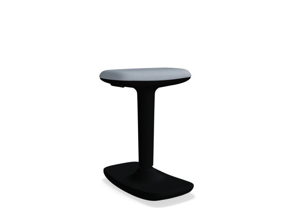 Mdd Cool CL01 Hocker mit rundem, gepolstertem Sitz und schlankem Gestell, moderner Sitzhocker für Büro und Lounge.