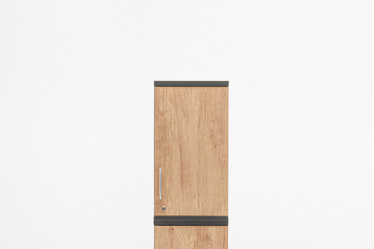 Büroschrank Basic - Aufsatzschrank von Mdd aus Melamin, schlichter Korpus mit Flügeltüren