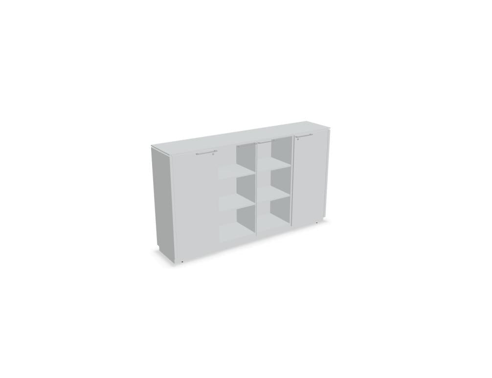 Vitrine Status von Mdd in Anthrazit mit Glastür und Aluminiumgriffen