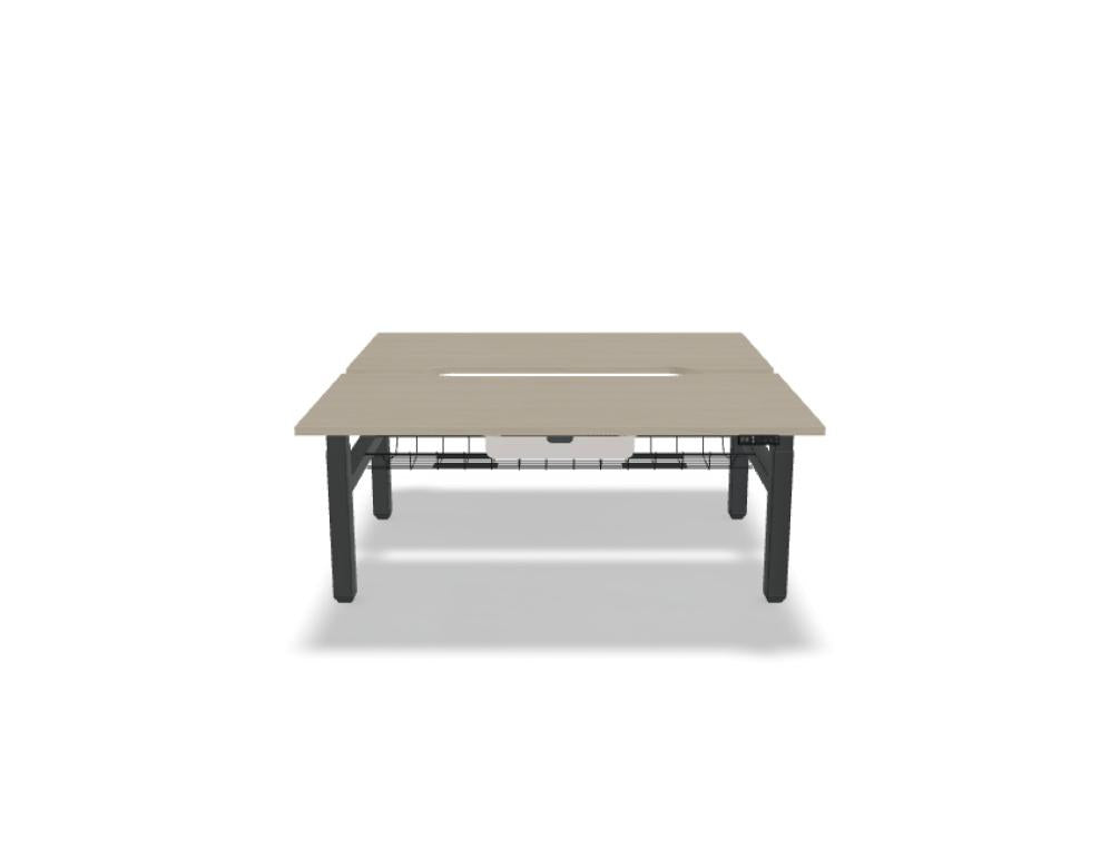 Doppelschreibtisch Ogi Drive Bench von Mdd in Vicenza Eiche mit Melaminplatte