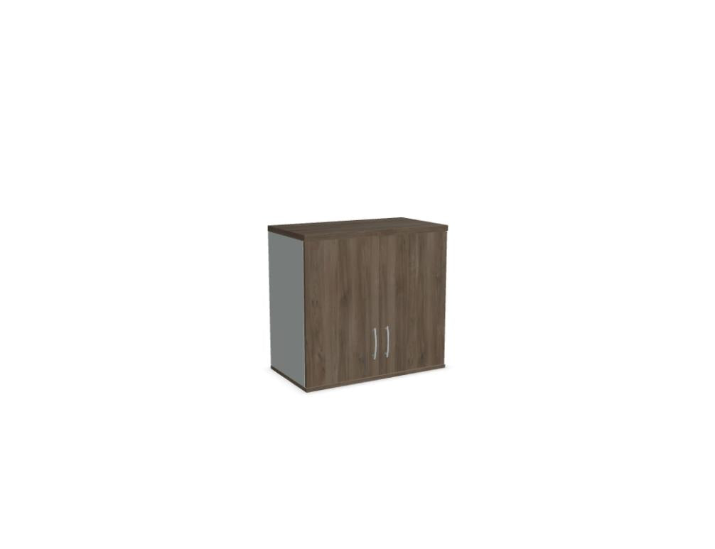 Bild eines Standard A1104K Aufsatzschranks der Marke Mdd in klassischem Büroschranks-Design; helles Holzfinish, obere Ablage, Metallgriffe, kompakte Bauweise ideal für Büro- oder Arbeitsbereich.