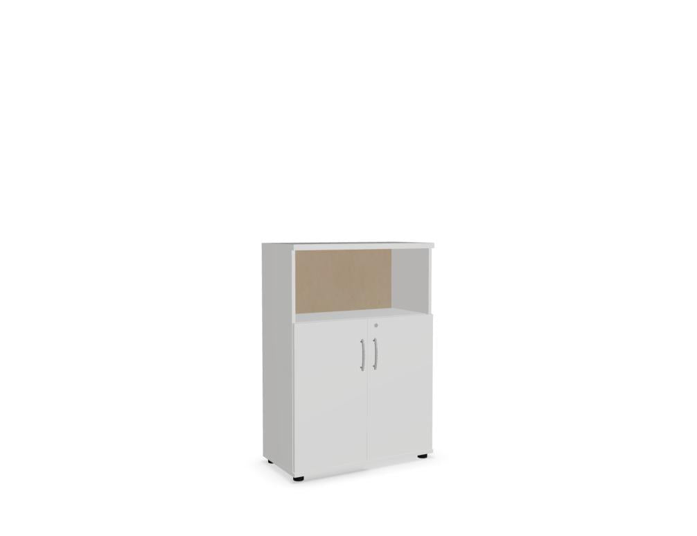 Bild zeigt das moderne Basic K3404 Halbregal aus der Standregal-Kollektion von MDD. Hochwertiges Regal mit klarer Linienführung, stabiler Korpus und offener Regalfächer—ideal für Küche, Wohnzimmer oder Büro.