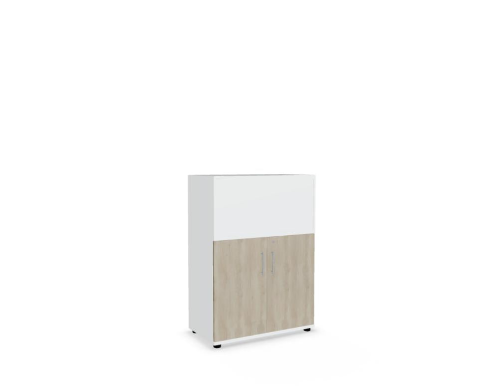 Bild zeigt das Produkt Standard A3404B – ein halbes Regal (Standregal) von Mdd, klar strukturiert mit gleichmäßigen Holz- bzw. Farbenkontrasten, geeignet für flexible Raumnutzung in Wohnzimmer oder Büro.