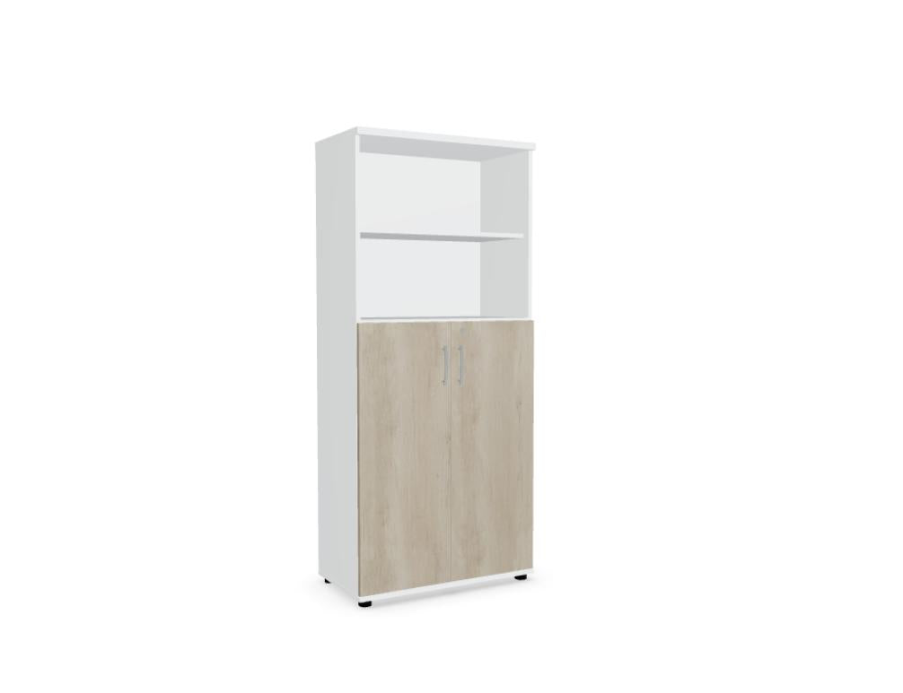 Mdd Standard A5304K Halbregal als offenes Standregal mit klarer Linienführung und vielseitigem Stauraum fürs Büro