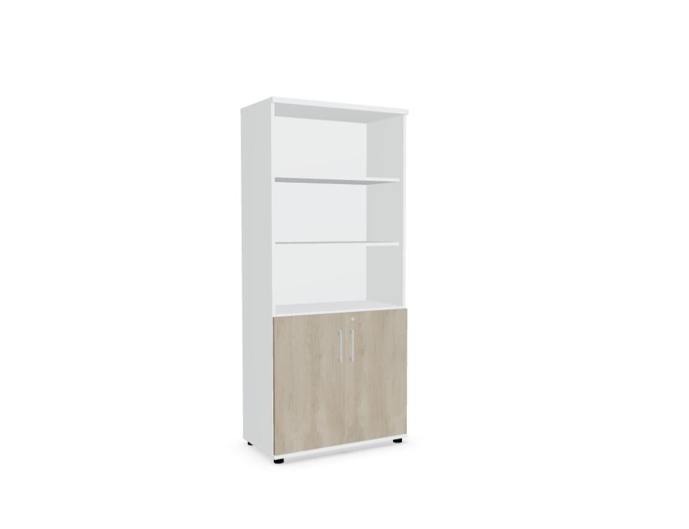 Mdd Standard A5404K Halbregal als offenes Standregal mit hellen Ablageflächen und minimalistischem Design fürs Büro