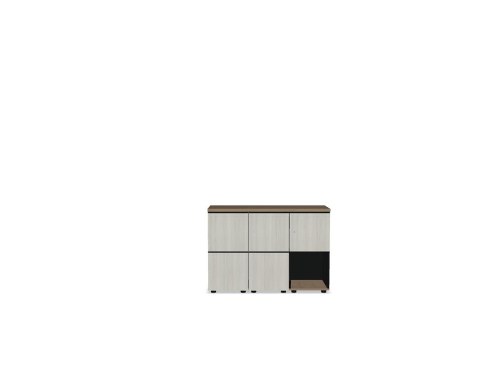 Weiss-pastellfarbener Spind Locker Standard von Mdd mit roter Melaminfront, Patentschloss und Einwurfschlitz, aus Melaminplatte mit ABS-Umleimer.