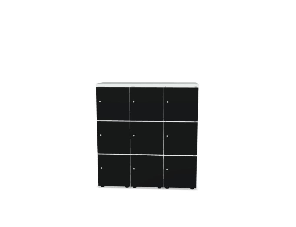 Modularer MDD Locker Standard LOK30 als Büroschrank mit mehreren Fächern für geordnete Aufbewahrung im modernen Office
