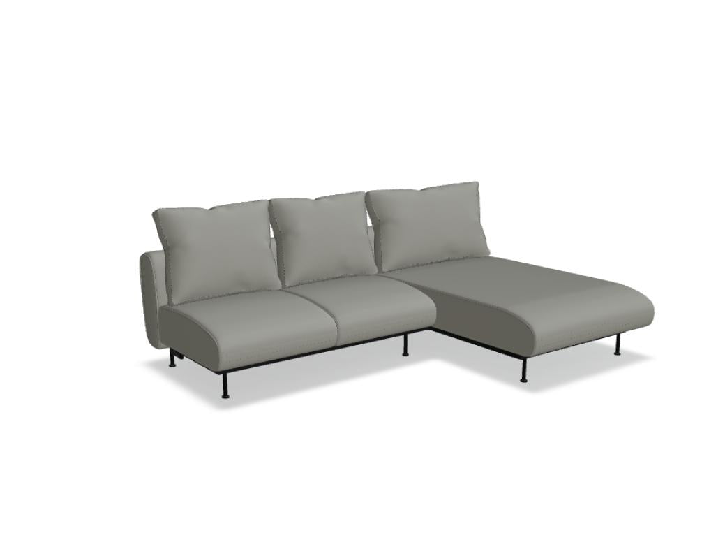 Lotus LTS05 L-Sofa rechts von Mdd in modernem Design mit breiter Sitzfläche und klarer Linienführung