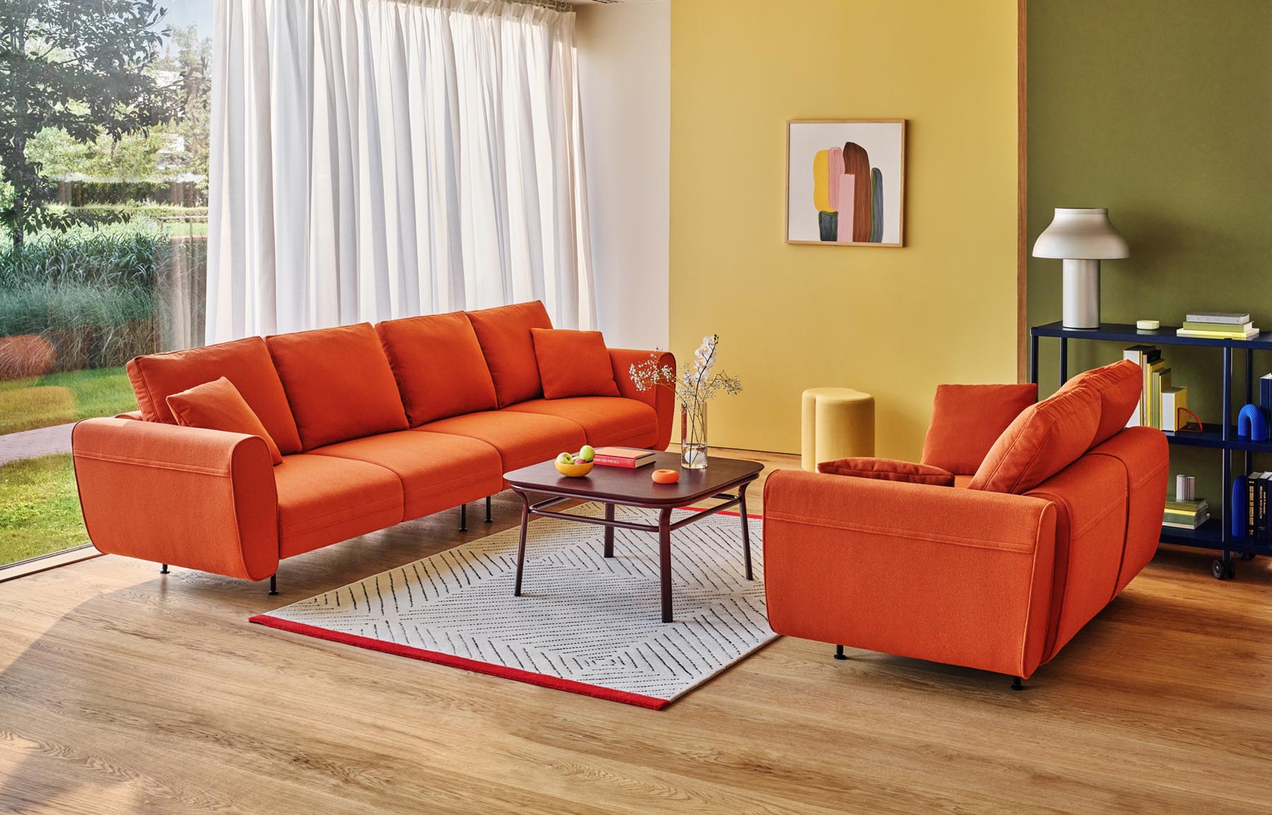 Stylisches L-Sofa Lotus LTS07 von Mdd, rechtsseitig, perfekt für zeitgemäße Interiors, bietet hohen Sitzkomfort und ansprechendes Design.