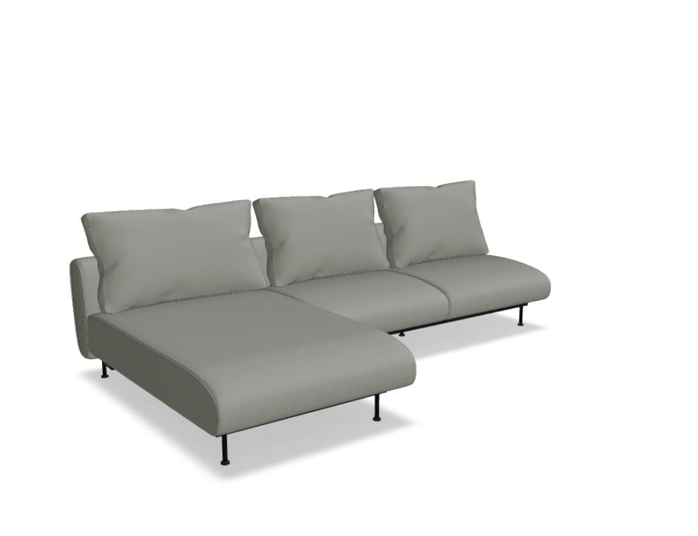 Lotus LTS08 L-Sofa links von Mdd in modernem Design, mit großzügiger Chaiselongue und klarer, gemütlicher Formgebung
