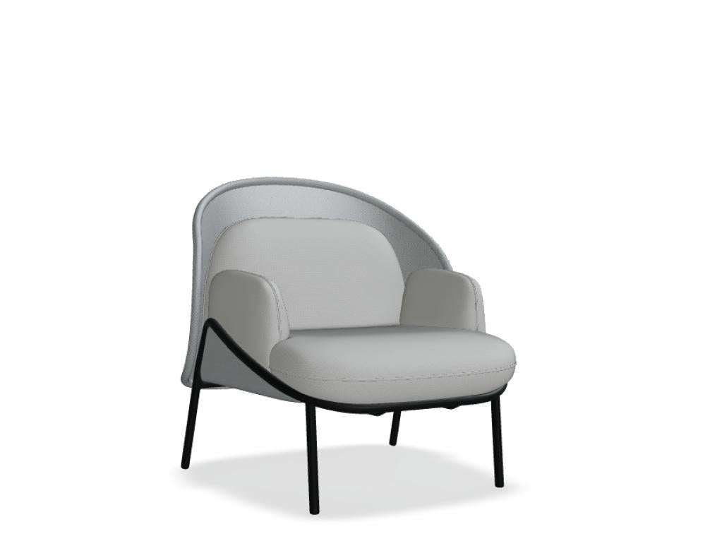 Sessel Mesh von Mdd in Ziegelrot mit gepolstertem Schirm, Sitzfläche aus Schaumstoff und vierbeinigem Metallgestell auf weissem Hintergrund.