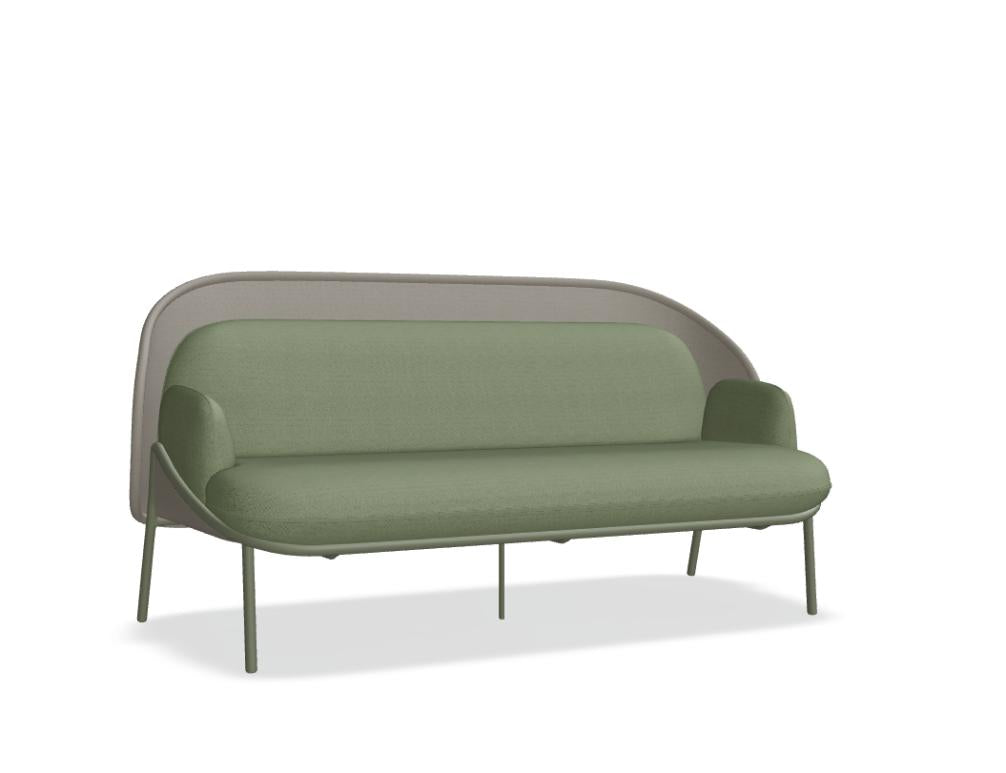 Mesh MS1M 2er-Sofa von Mdd mit schlankem Metallgestell, gepolsterten Sitzflächen und modernem, minimalistischem Design