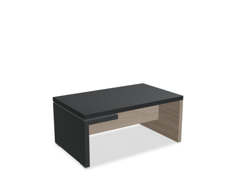 Beistelltisch Mito MITF30 von Mdd: moderner, kompakter Nachttisch aus Holz in hellem Ton mit schlankem Metallgestell, ideal für Wohnzimmer oder Schlafzimmer