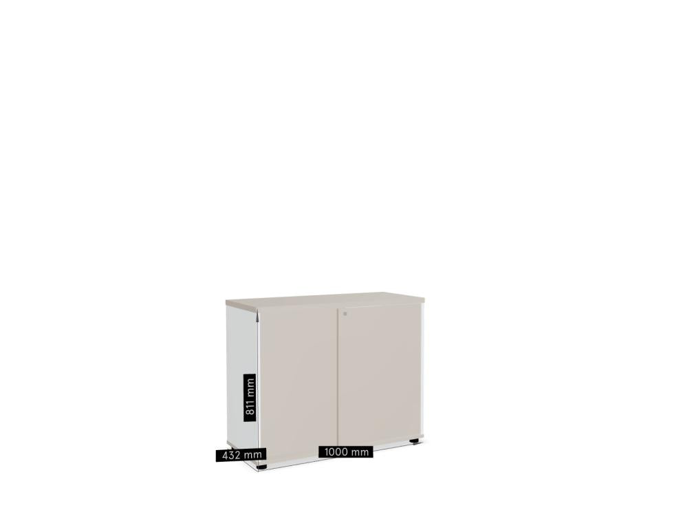 Standard MEA2P05 - Schiebetürenschrank in Weiss Pastell präsentiert im Onlineshop von KAQTU Design AG. Büroschrank ist von Mdd