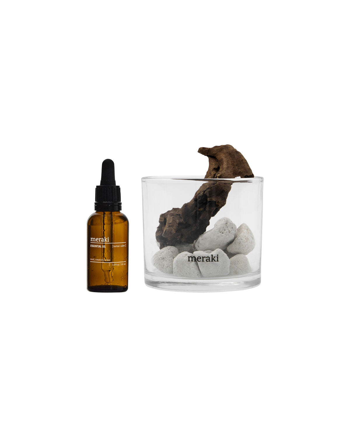 Diffuser, MKLavastone & wood - Herbal calm, 30 ml in White präsentiert im Onlineshop von KAQTU Design AG. Duftöl ist von Meraki