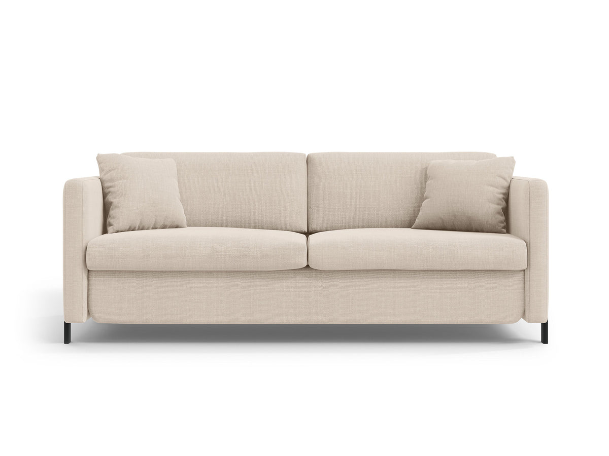 Gloria Sofa mit Schlaffunktion 2 Sitzer in Beige-Bjorn präsentiert im Onlineshop von KAQTU Design AG. Bettsofa ist von Micadoni