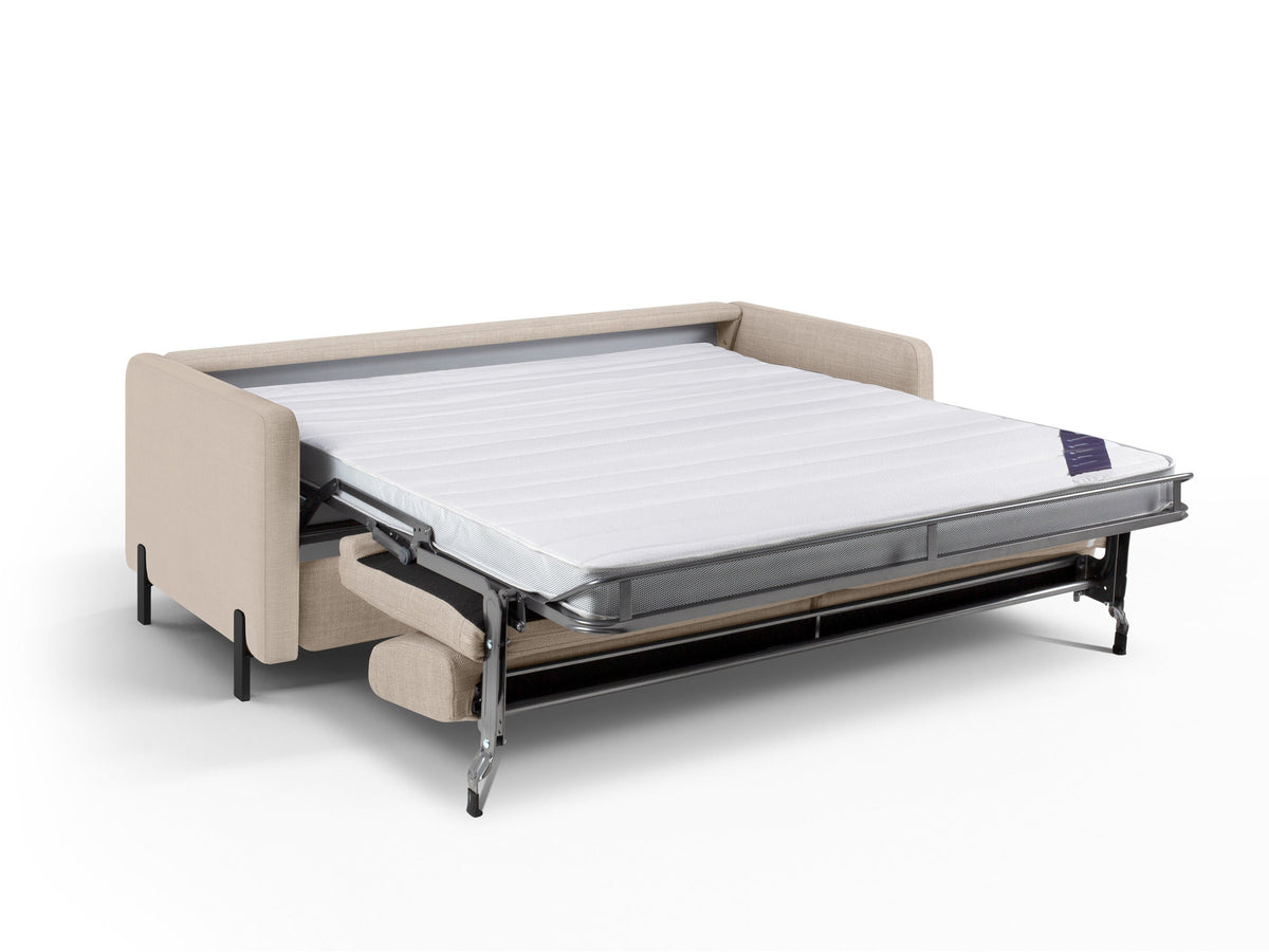 Gloria Sofa mit Schlaffunktion 2 Sitzer in Beige-Bjorn präsentiert im Onlineshop von KAQTU Design AG. Bettsofa ist von Micadoni