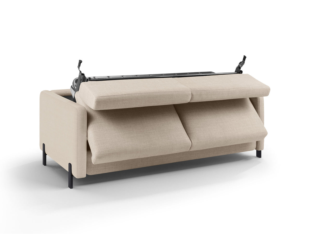 Gloria Sofa mit Schlaffunktion 2 Sitzer in Beige-Bjorn präsentiert im Onlineshop von KAQTU Design AG. Bettsofa ist von Micadoni