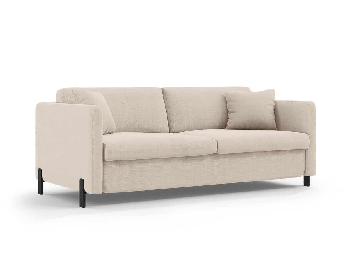 Gloria Sofa mit Schlaffunktion 2 Sitzer in Beige-Bjorn präsentiert im Onlineshop von KAQTU Design AG. Bettsofa ist von Micadoni