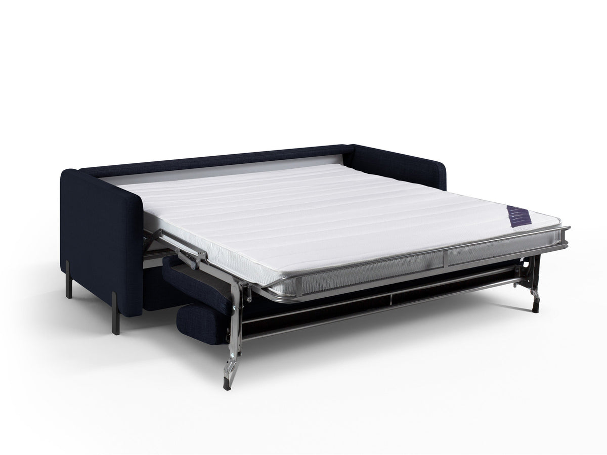 Gloria Sofa mit Schlaffunktion 2 Sitzer in Blue-Bjorn präsentiert im Onlineshop von KAQTU Design AG. Bettsofa ist von Micadoni